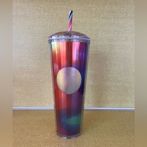 STARBUCKS Kaleidoscope Iridescent Rainbow Dome Lid - Pride summer collection